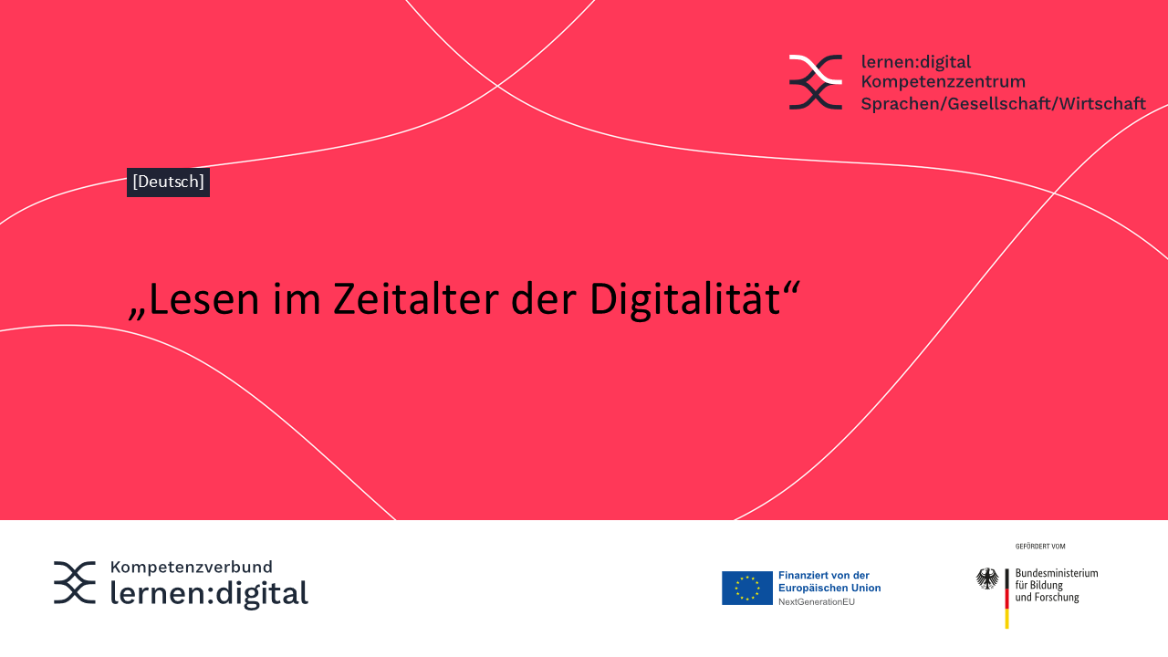 Überschrift "Lesen im Zeitalter der Digitalität"