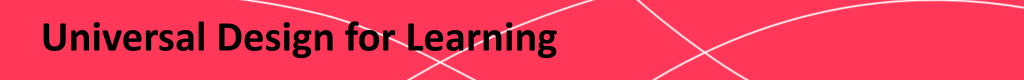 Überschrift für die Einführung in das Universal Design for Learning